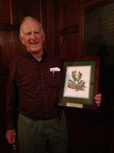Allan French with the 2017 Elaine Beals Award. (photo courtesy of Debbie Costine)